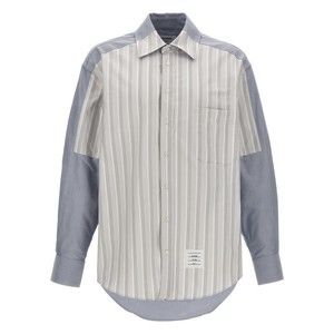 Thom Browne Patchwork Design Cotton Shirt With Striped Front - NWT